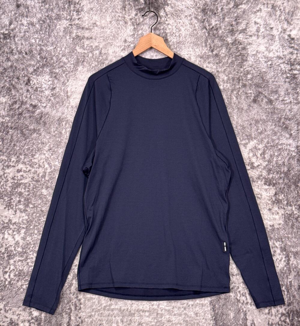 ASRV Long Sleeve Shirt XL Mens 3D Lite Pro Mock Neck Blue